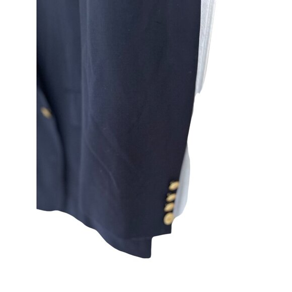 PAUL STUART Sport Blazer 100% Wool Navy Blue Jacket Gold Buttons Size 48/XLong - Picture 8 of 13
